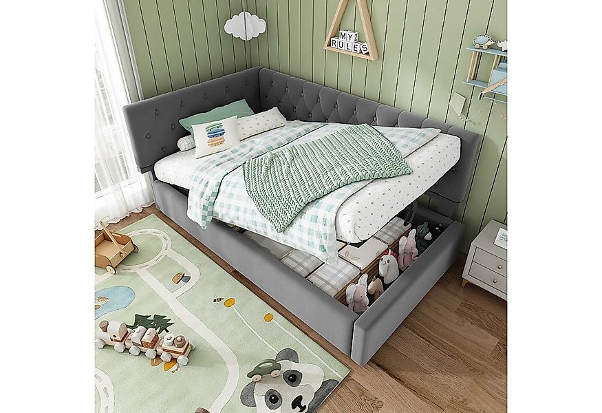 BlingBin Einzelbett Polsterbett Tagesbett Daybett Kinderbett Jugendbett (1- günstig online kaufen