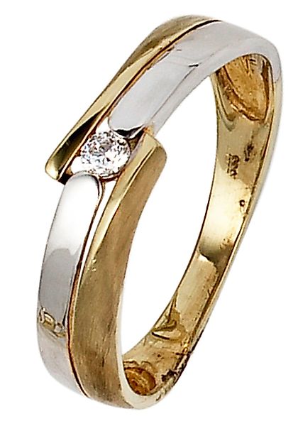 JOBO Goldring Ring mit Zirkonia, 333 günstig online kaufen