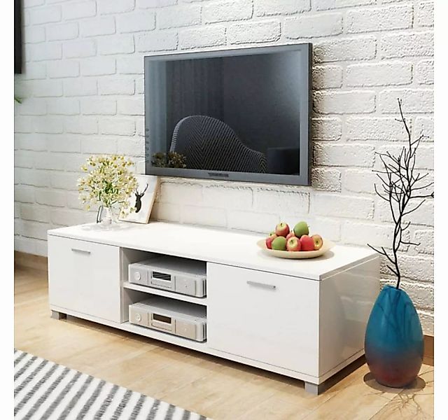 furnicato TV-Schrank Hochglanz-Weiß 140x40,5x35 cm günstig online kaufen