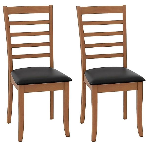 Costway Esszimmerstühle 2er Set Küchenstuhl Esstisch Stühle Schwarz günstig online kaufen