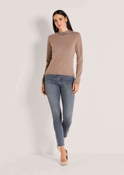 MADELEINE Strickpullover Eleganter Wollpullover mit Stehkragen günstig online kaufen