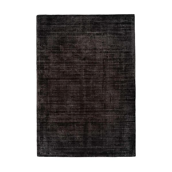 MeGusta Kurzflor Teppich VintageDesign UsedLook Uni Grau Viskose 80x150 cm günstig online kaufen