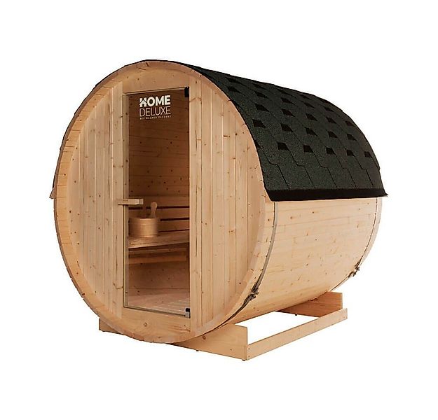 DEKO VERTRIEB BAYERN Fasssauna XXL Luxus Outdoor Fasssauna 192x180 cm SET S günstig online kaufen