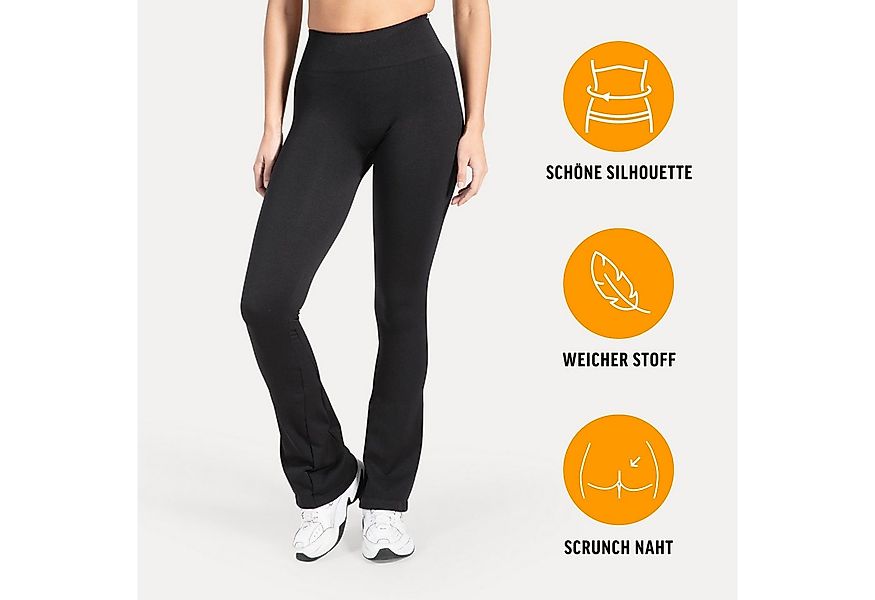 Smilodox Leggings Aylin Schlaghose Sportleggings Scrunch Booty Push UP Frei günstig online kaufen