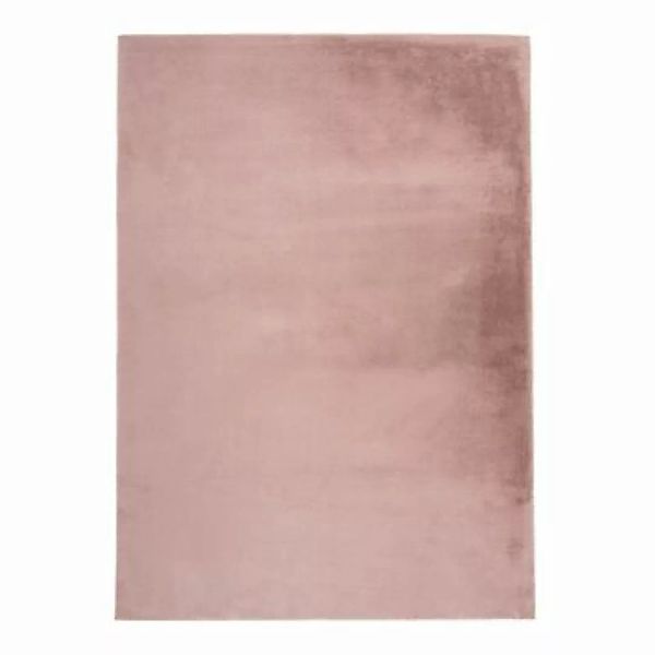 carpet city® Hochflorteppich Topia Uni Puder-Pink rosa Gr. 120 x 170 günstig online kaufen