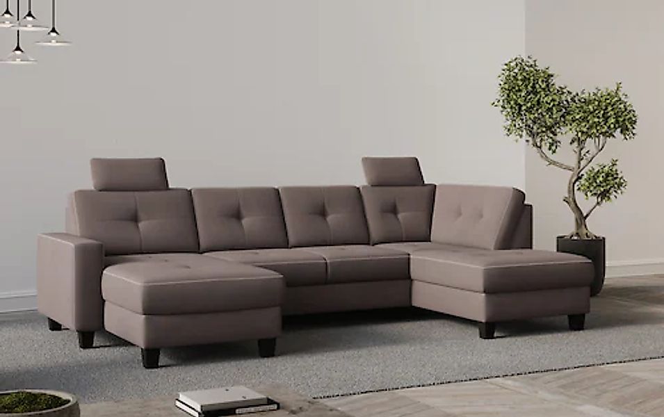 Home affaire Wohnlandschaft »Varese« wahlweise mit Bettfunktion und Bettkas günstig online kaufen