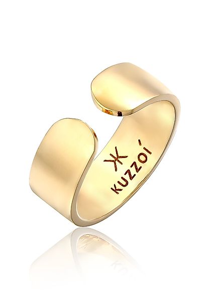 Kuzzoi Silberring Bandring Klares Design Offen günstig online kaufen
