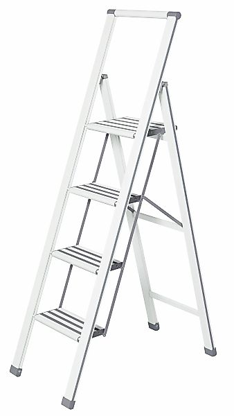 WENKO Trittleiter "Modell Alu-Design" Klapptritt Leiter, rutschsichere XXL- günstig online kaufen