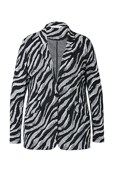 MIAMODA Blusenblazer Blazer schmale Form Zebramuster günstig online kaufen