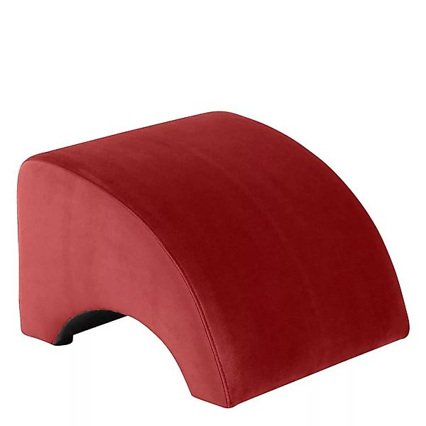 Sessel Polsterhocker Samt in Ziegel Rot 54 cm tief - 52 cm breit günstig online kaufen