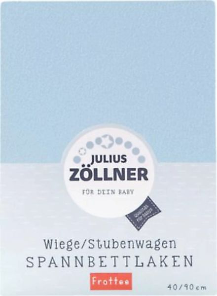 Zöllner Baby-Spannbettlaken Frottee hellblau Gr. 40 x 90 günstig online kaufen