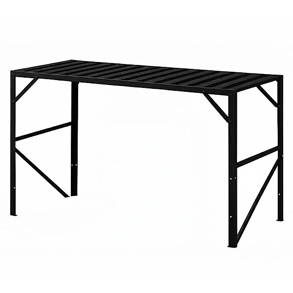 Halls Tisch Standalone 1 Sektion Alu  121 cm x 52 cm Schwarz günstig online kaufen