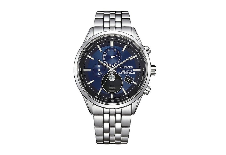 Citizen Funkuhr Funkuhren Mondphase BY1030-50L, Quarzuhr, Armbanduhr, Herre günstig online kaufen