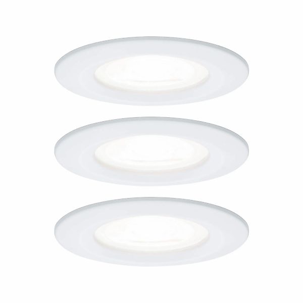 Paulmann "LED Einbauleuchte Nova Basisset starr IP44 rund 78mm GU10 3x6,5W günstig online kaufen