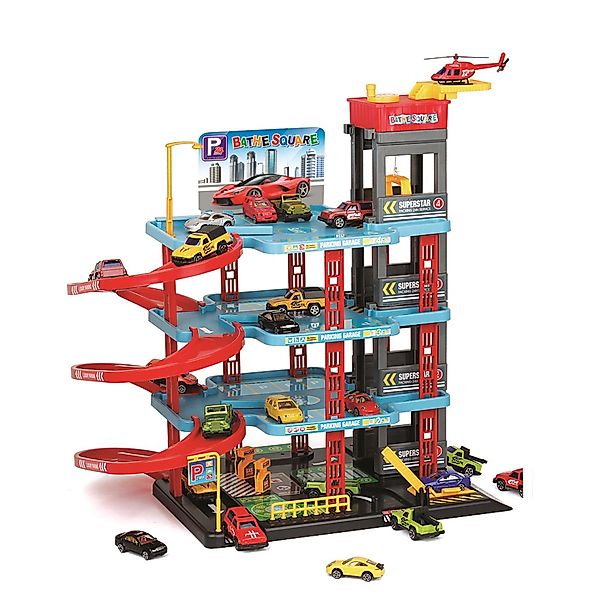 TikTakToo Spiel-Parkgarage Parkhaus mit 4 Ebenen günstig online kaufen