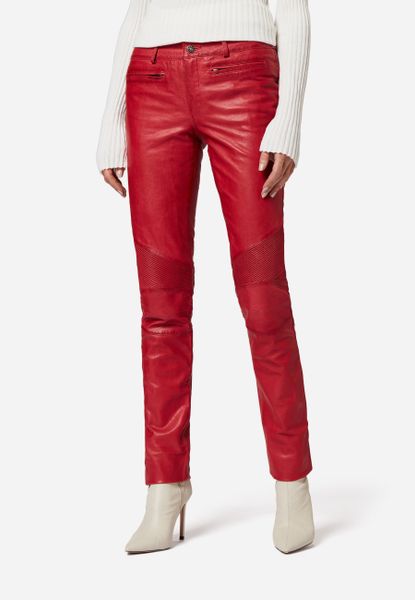 RICANO Lederhose Donna Lederhose mit Biker-Elementen günstig online kaufen