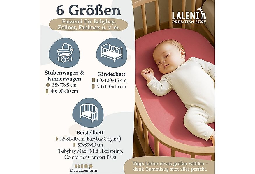 Laleni Spannbettlaken Premium für Beistellbett - Atmungsaktives Spannbetttu günstig online kaufen