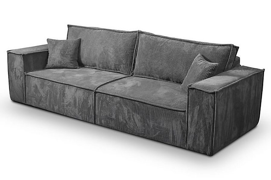 Compleo Schlafsofa MONA mit Bettkasten und Bettfunktion, Cordstoff, 3-Sitze günstig online kaufen