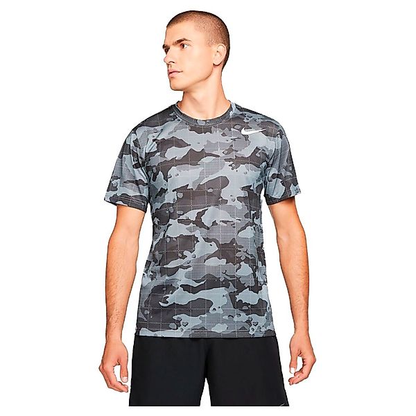Nike Dri Fit Camo Kurzärmeliges T-shirt L Smoke Grey günstig online kaufen