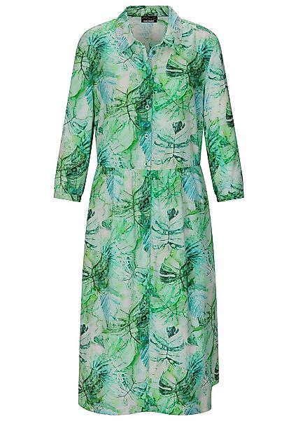 GOLDNER Druckkleid "Midikleid mit Blätter-Druck" Taschen an der Seitennaht günstig online kaufen