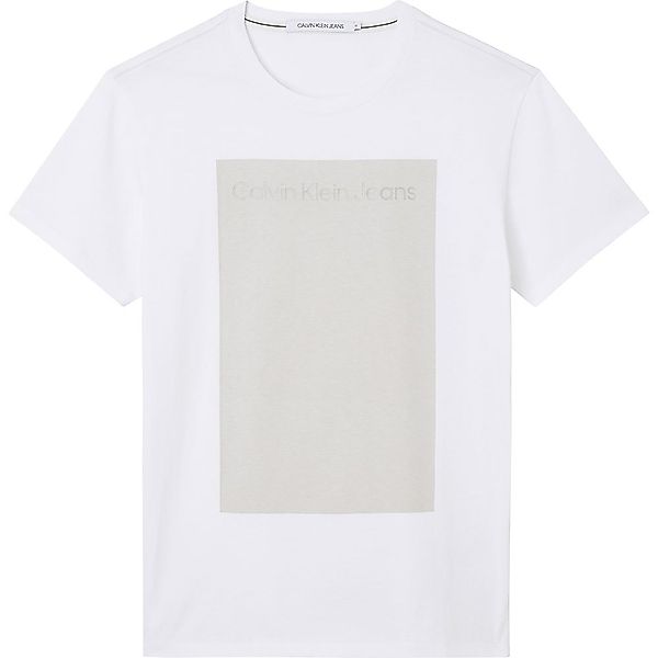 Calvin Klein Jeans Blocking Center Chest Kurzärmeliges T-shirt M Bright Whi günstig online kaufen
