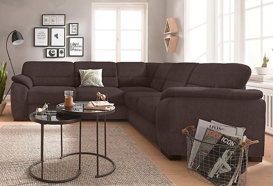 sit&more Ecksofa "Montego L-Form" wahlweise mit Bettfunktion und Schubkaste günstig online kaufen