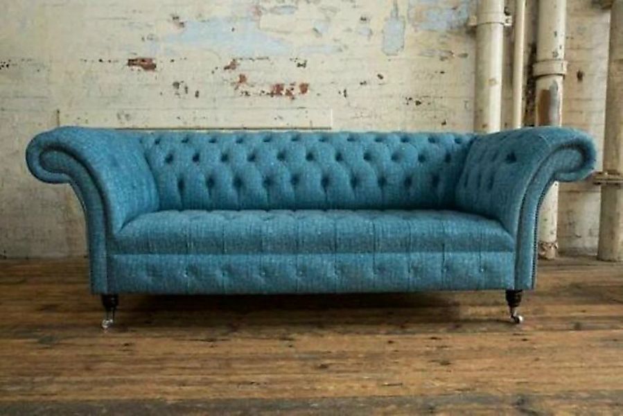 JVmoebel 3-Sitzer Chesterfield Couch 3 Sitzer Polster Sitz Textil Stoff, Ma günstig online kaufen