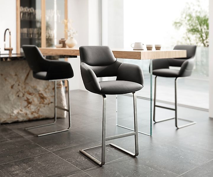 DELIFE Barhocker Yago-Flex, Freischwinger flach Edelstahl günstig online kaufen