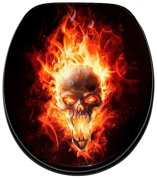Sanilo WC-Sitz Totenkopf in Flammen, mit günstig online kaufen