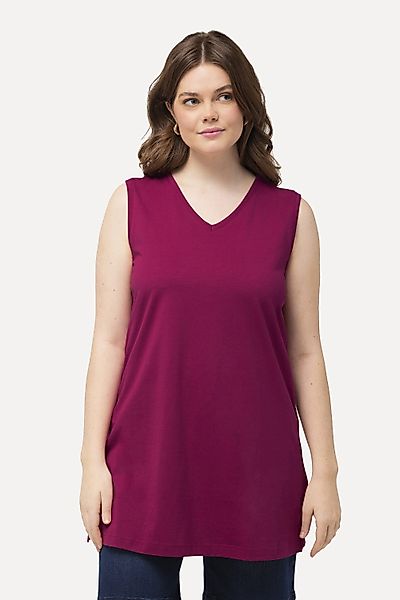 Ulla Popken Longtop Top V-Ausschnitt Relaxed günstig online kaufen