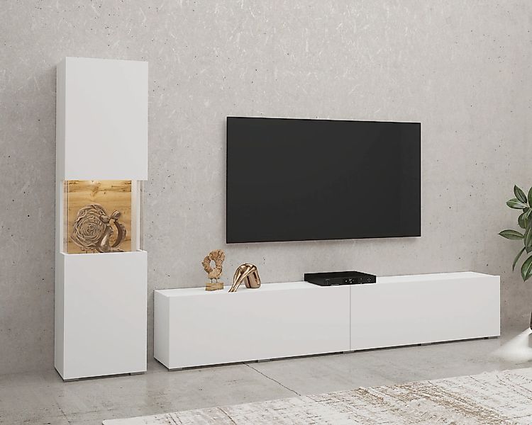 INOSIGN Wohnwand "Ava, Wohnzimmer-Set hängend/stehend montierbar, Vitrine, günstig online kaufen