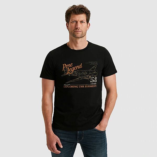 PME LEGEND T-Shirt mit Logo-Stickerei und Print günstig online kaufen