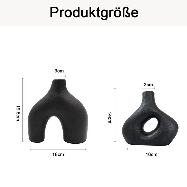 NUODWELL Dekovase 2 Stücke Keramikvase, Moderne günstig online kaufen