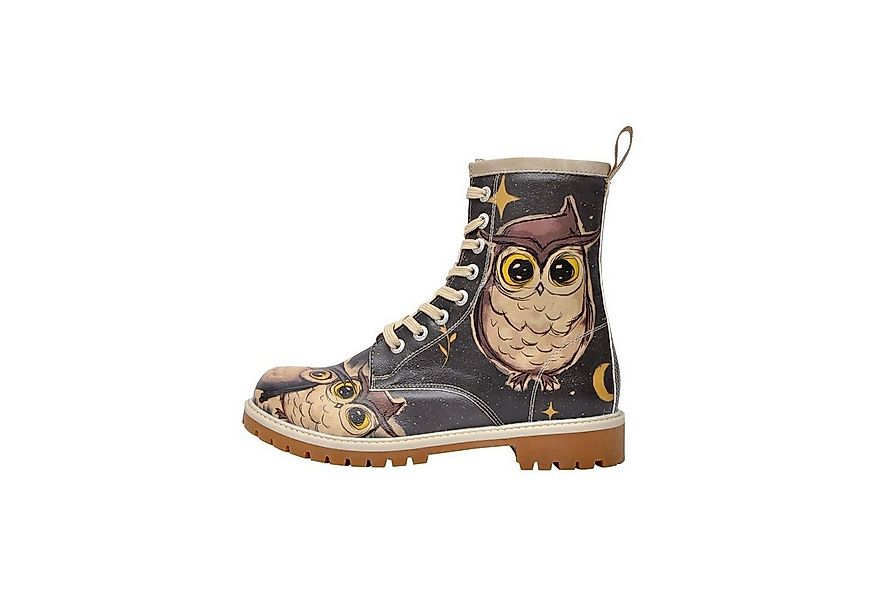 DOGO Long Boots Schnürstiefel Owls Family Damen Stiefeletten, Longe Schnürb günstig online kaufen