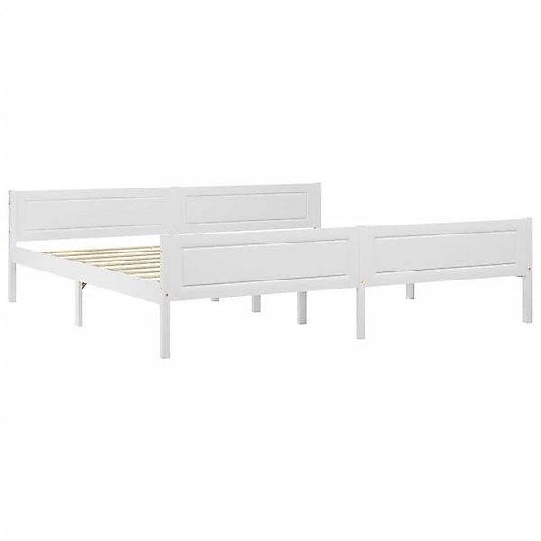 vidaXL Bettgestell Massivholzbett Kiefer Weiß 200x200 cm Bett Bettgestell günstig online kaufen