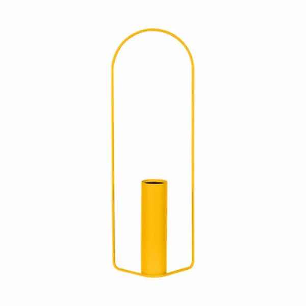 Vase Itac metall gelb / Zylindrisch - L 26 x H 76 cm - Fermob - Gelb günstig online kaufen