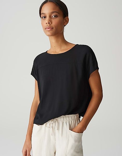 OPUS Kurzarmshirt SESONNE Regular im Materialmix günstig online kaufen