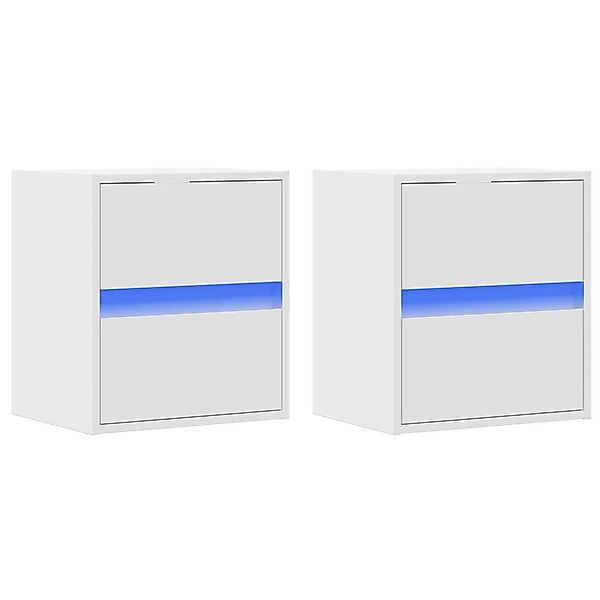 vidaXL TV-Wand TV-Wandschränke mit LED-Beleuchtung 2 günstig online kaufen