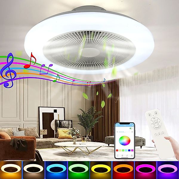 oyajia Deckenventilator 50W Deckenventilator mit LED günstig online kaufen