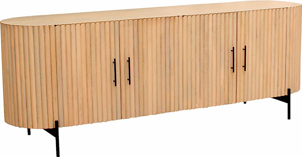 SIT Sideboard, (1 St.), Kommode, Lamellen-Design im Retro Stil, Breite 190 günstig online kaufen