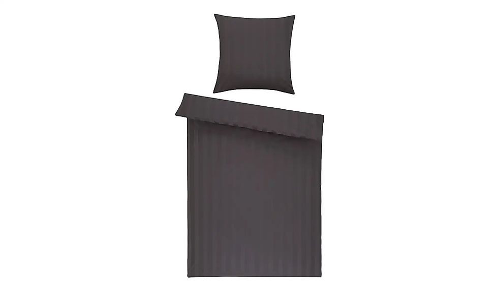 como superior Damast Bettwäsche  Streifen ¦ grau ¦ Maße (cm): B: 135 Bettwa günstig online kaufen