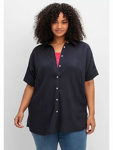 Sheego Hemdbluse Große Größen mit überschnittenen Schultern günstig online kaufen