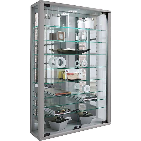 ebuy24 VitrosaMini Vitrinenschrank Wandhängend mit Spiegel 2 Glastüren Inkl günstig online kaufen