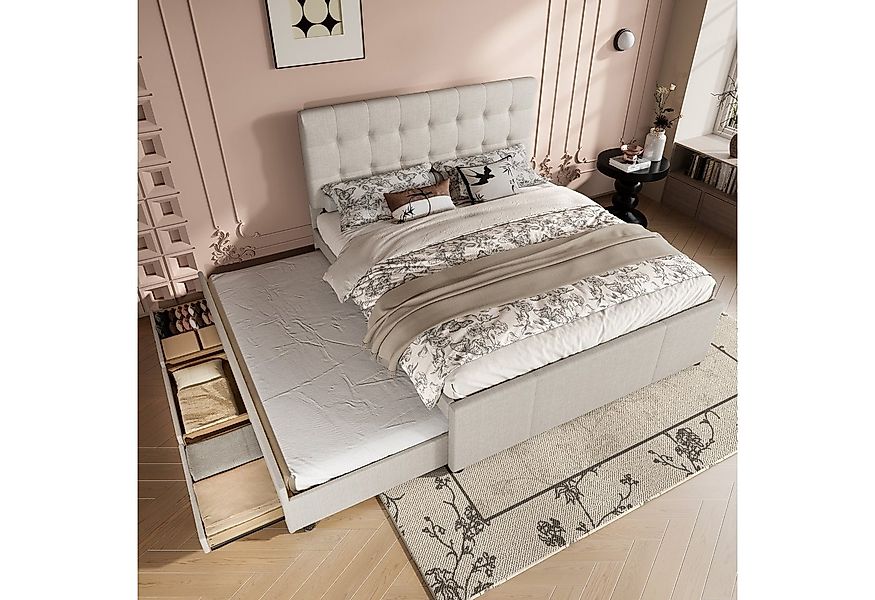 STILVORA Polsterbett 140x200 mit matratze und stauraum,Jungendbett mit ausz günstig online kaufen