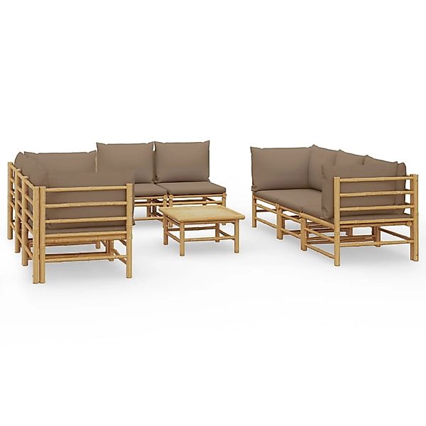 vidaXL Gartenlounge-Set 9-tlg. Garten-Lounge-Set mit Kissen günstig online kaufen