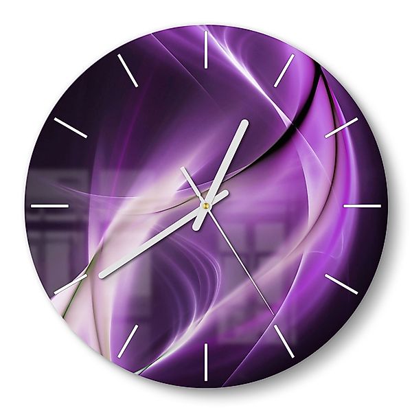 DEQORI Wanduhr 'Ultraviolettes Lichtspiel' (Glas Glasuhr günstig online kaufen