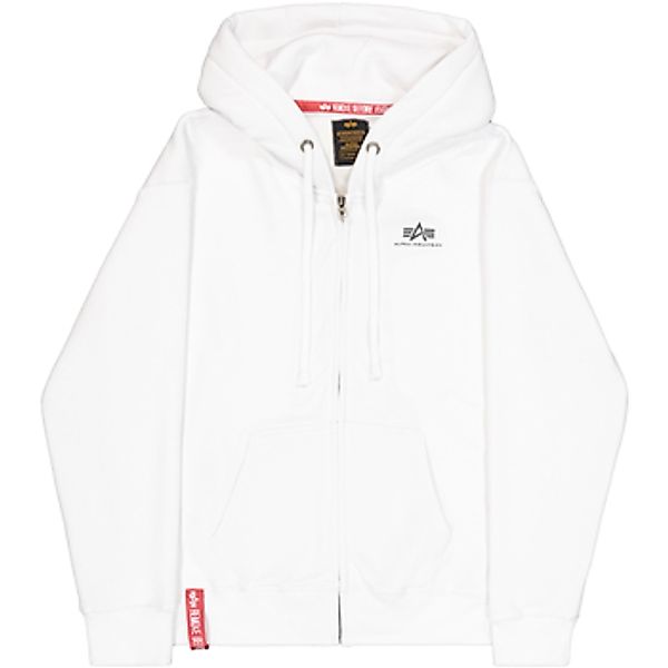Alpha Industries  Sweatshirt Basic Zip Hoodie Small Logo - white günstig online kaufen