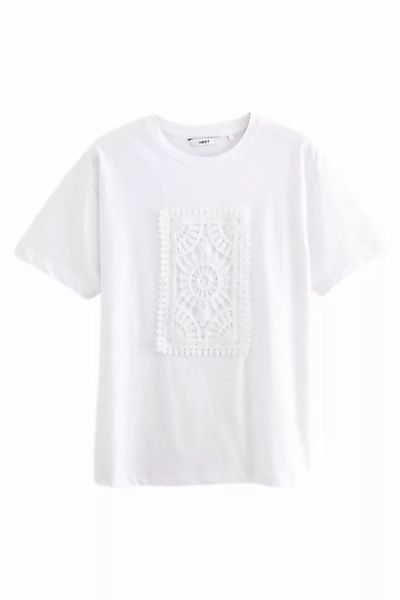 Next T-Shirt T-Shirt mit Häkelbesatz (1-tlg) günstig online kaufen