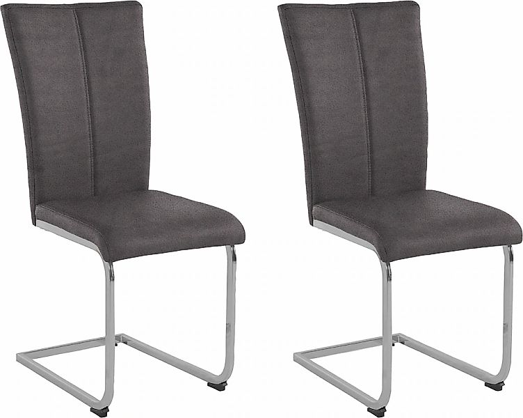 Home affaire Freischwinger "Alex" (Set) 2 Stk. Microfaser 2 Stuhl belastbar günstig online kaufen