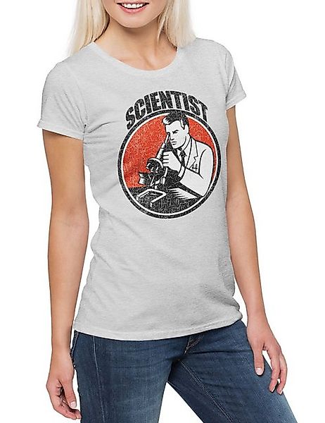 Urban Backwoods Print-Shirt Scientist I Damen T-Shirt Wissenschaft Wissensc günstig online kaufen